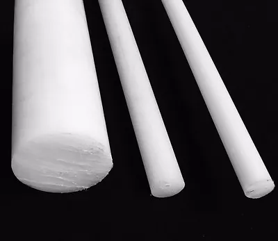 1/2  Diameter Natural Nylon Plastic Rod - Price Per Foot - Cut To Size! • $7.10