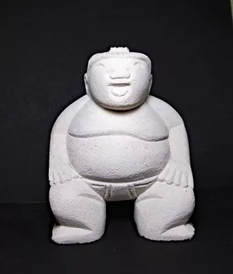 Sumo Wrestler Sculpture - Hand Carved Sandstone Figurine Japanese Artwork • $20