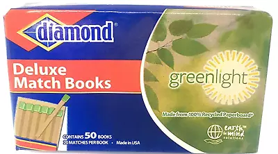 Diamond Deluxe Greenlight Match Books - 1000 Matches • $12.99