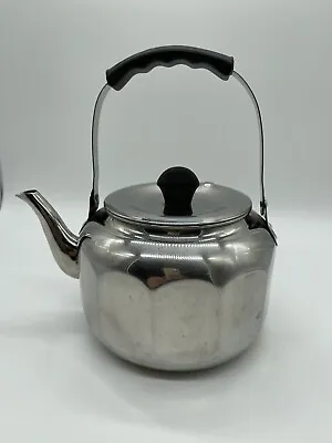 Vintage Farberware #7020 Tea Kettle Paneled Stainless Steel 2 Quart • $22