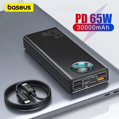 Baseus 65W Power Bank 30000mAh Quick Charging Powerbank Battery For Phone Laptop • $85.99
