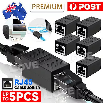 RJ45 Ethernet Cable Joiner Extender Coupler Cable Female Adapter LAN Cat6 Cat7 • $6.35