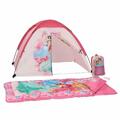 $54.88 • Buy Disney Princess 4 Pc Kids Camp Set Tent, Backpack, Sleeping Bag & Flashlight