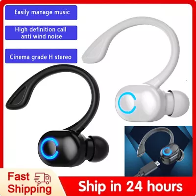 Ear Hook Bluetooth Headset Wireless Earbud New Earphones Stereo Headphones US • $2.36