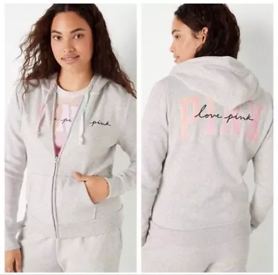 Vs Victorias Secret Pink Perfect Full Zip Hoodie Sweater Jacket Top Tie Dye S • $74.99