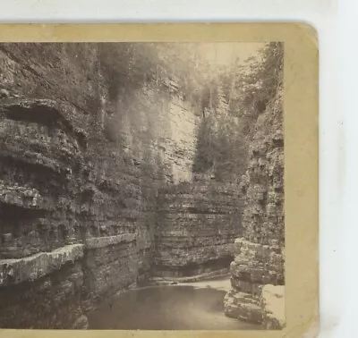 Chasm From Table Rock Au Sable New York JC Moulton Stereoview • $9.99