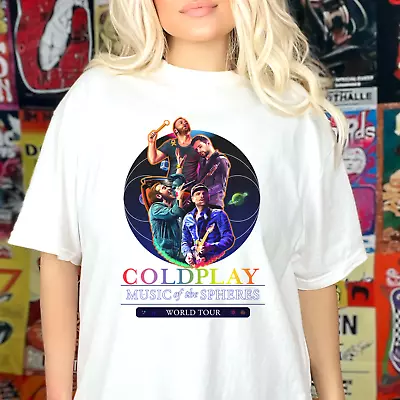Coldplay  Music Of The Spheres World Tour  Unisex Heavy Cotton T-SHIRT S-3XL 🔥 • $38