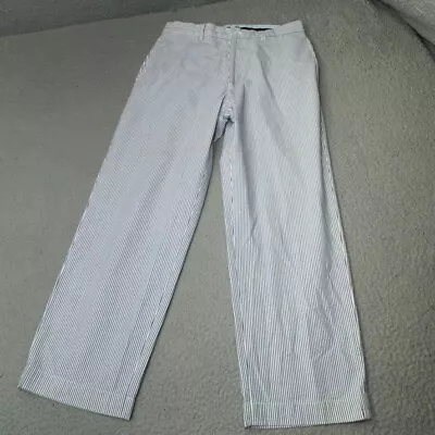 Brooks Brothers Pants Men 30x28 Blue Chinos Hickory Stripe Seersucker Clark USA • $36