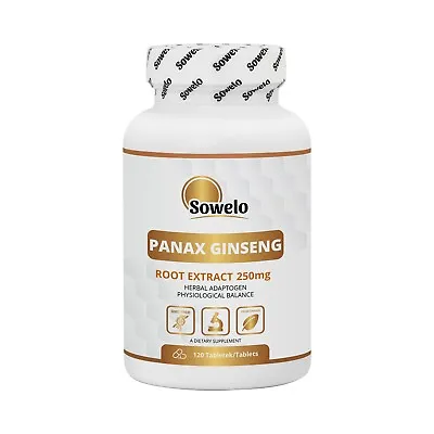 Sowelo Panax Ginseng Extract 20% Tablets Korean Ginseng Vegan • £11.39