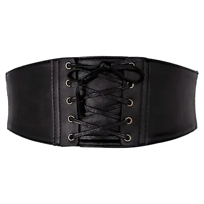 £6.50 • Buy Belt Ladies Thick Belt Girdle Wide Belt Thick Rubber Leather Elastic FashiVM