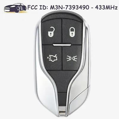 Smart Remote Key Fob 4 Btn M3N7393490 For Maserati Quattroporte Ghibli Levante • $22.44