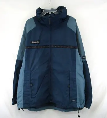 Columbia Men's Wind Breaker Packable Hooded Jacket Size L #a245 • $19.99