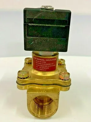 ASCO 8210 Series  2-Way Solenoid Valve 3/4  110V AC With Manual Operator • $125