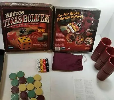 YAHTZEE Texas Hold'em Poker Style Dice Game  Hasbro 2004 Fam Fun RARE - COMPLETE • $10.89