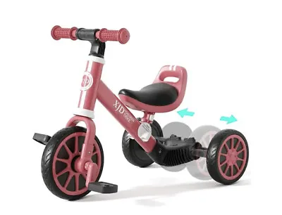 New XJD 3 In 1 Kids Tricycles For 1-3 Year Olds Trikes Adjustable Seat Pink • $59.99