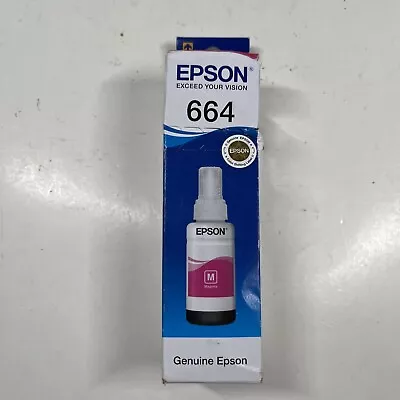 Original EPSON T664 Ink Ultra-high Capacity Bottle Magenta 70mL Exp 04/24 • $10.99