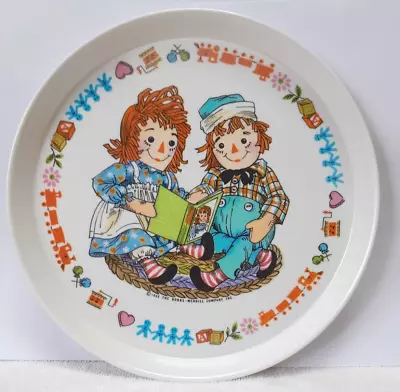 Vintage Oneida RAGGEDY ANN & ANDY Deluxe Melamine Ware Plate #3101 Bobbs-Merrill • $7