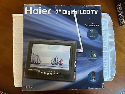 NIB Haier HLT71 7” Portable Digital LCD TV Vintage Sports Boat Gear • $124.95