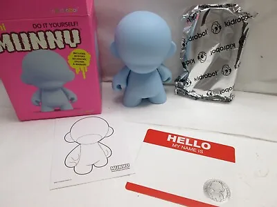 Kidrobot 4  Mini MUNNY BLUE DIY Rare Undisplay Do It Yourself Dunny • $14.99