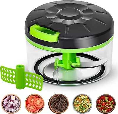 Hand Food Chopper With Pull String Chopper For Vegetables Fruits Nuts Meat • £8.99