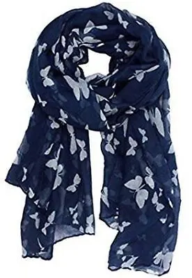 New Butterfly Print Ladies Celebrity Style Scarves Scarf Shawl Wrap Sarong • £3.99