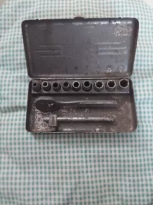Vintage Craftsman BE 1/4  Socket Set  W/Original Metal Case • $58