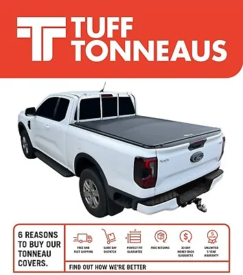 TUFF 'No Drill' Clip On Tonneau Cover Fits Ford Next Gen Ranger Super Cab W/HB • $658.90