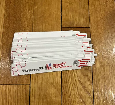 25 Milwaukee Torch 6  18tpi 5784 Sawzall Hackzall Blade Reciprocating Set Lot • $40.95