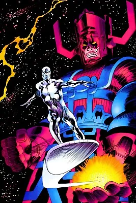 $20 • Buy Galactus Silver Surfer Hand Vintage Comicbook Poster 24X36 Inches