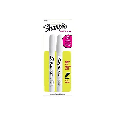 Sharpie Permanent Markers Medium Point White 2/Pack (1782041) 896656 • $10.29