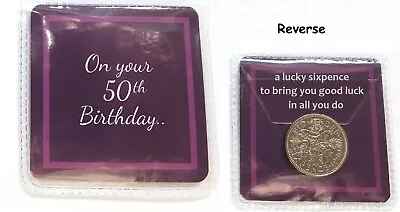 £2.59 • Buy Lucky Sixpence 50th Birthday Gift Celebration Quality Present Good Luck Charm