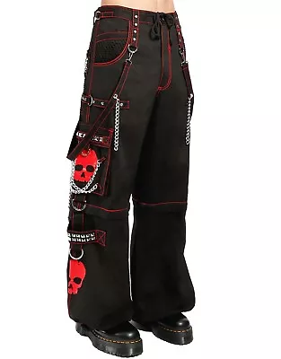 Red Super Skull Gothic Cyber Chain Goth Jeans Punk Rock Pants • $99.99