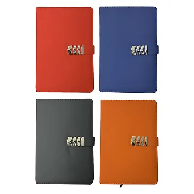 Lined Notebook A5 Hardback Ruled Notepad Journal Premium Book With Closure • £4.99