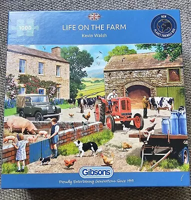 Life On The Farm 1000 Pieces Gibsons Jigsaw Puzzle Preowned Complete Ex Cond • £6.50