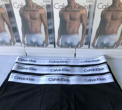 3PCS Calvin Klein Men's Shorts Brief  Low Rise Stretch Trunks UK Size Boxers • £18.95