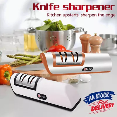 Electric Knife Sharpener Professional 2 Stage Kitchen Scissor Sharpening Tool AU • $27.96