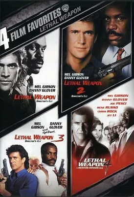 Lethal Weapon Complete 4 Film Movie Collection (Directors Cut) NEW DVD SET • $10.49