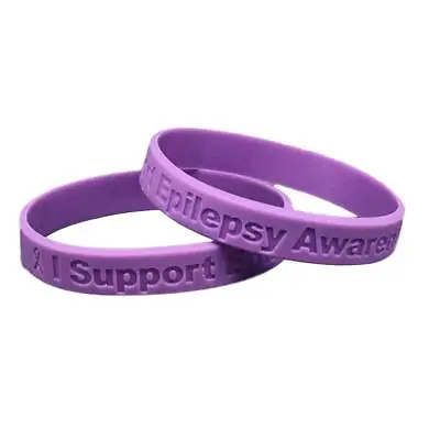 10 - I Support Epilepsy Awareness Bracelets - Medical Grade Silicone • $14