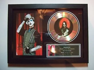 Marilyn Manson    LIMITED EDITION SIGNED   AUTOGRAPH   FRAMED A4 • $18.94