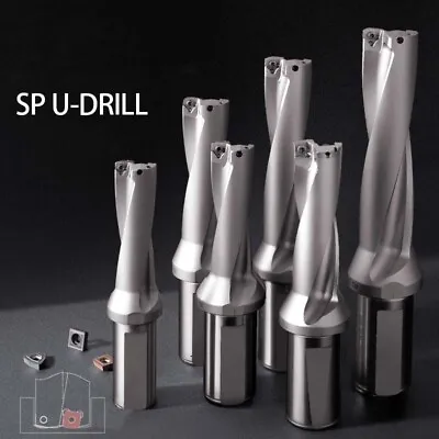 SP Series Drill Bits 13mm-50mm Depth 2D 3D 4D 5D CNC Water Indexable U Drill • $40.04