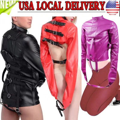 $39.99 • Buy Restraints Straitjacket Strict Straight Asylum Body Harness Jacket Costume
