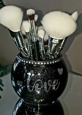  Glitter Makeup Brush Holder Cup Brushes Organizer Storage Hugs & Kisses • $13.75
