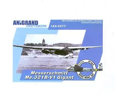 Anigrand Models 1/144 MESSERSCHMITT Me-321 B-V1 GIGANT German Giant Glider • $167.84