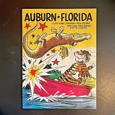 Auburn Vs Florida 1961 Football Program NICE! • $15