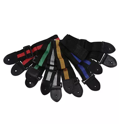 $3.18 • Buy Adjustable Nylon Guitar Strap Electric Acoustic Bass Guitar Strap Ukulele;;b