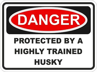 £3 • Buy HUSKY Dog Breed Danger Sticker Pet For Bumper Locker Car Door Locker