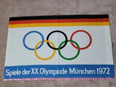 Official 1972 Munich Olympic Flag-Beautiful Piece Of Olympic-Heavy Duty Canvas • $150