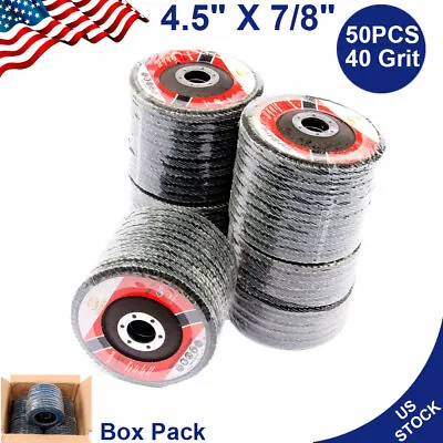 40 Grit 50 Pack 4.5 Premium Zirconia Flap Disc Sanding Grinding 4-1/2  X 7/8  • $51.99