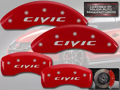 2017-2021 Honda  Civic  Si Front + Rear Red MGP Brake Disc Caliper Covers 4p Set • $289