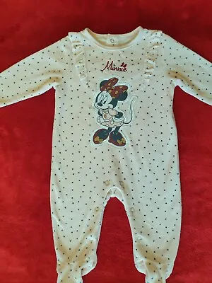 Baby Girls Disneys Mickey Mouse Sleepsuit Size 3-6 Months Brand Primark • £1